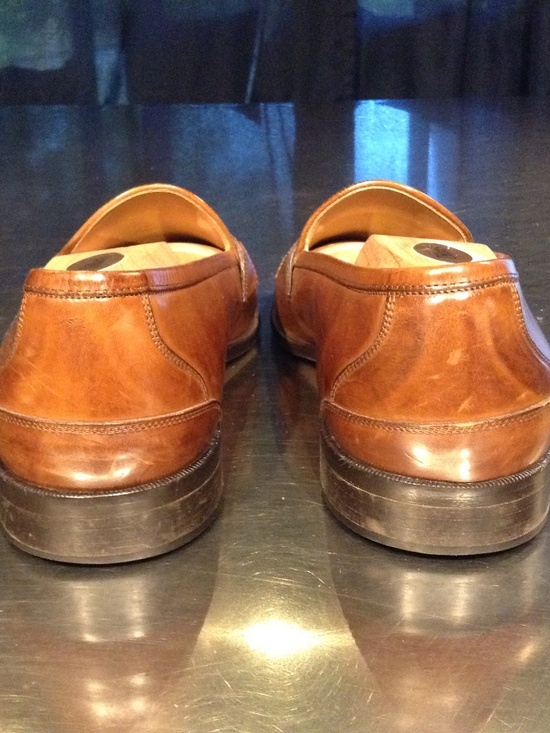Johnson & Murphy Cellini Men\'s 13M Brown Leather Tassel Loafers Made Italy VGC main image 11
